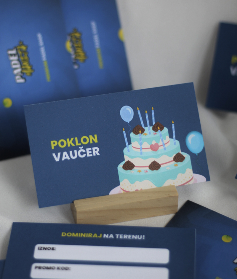 PadelManija Padel Shop - Poklon vaucer za kupovinu padel opreme